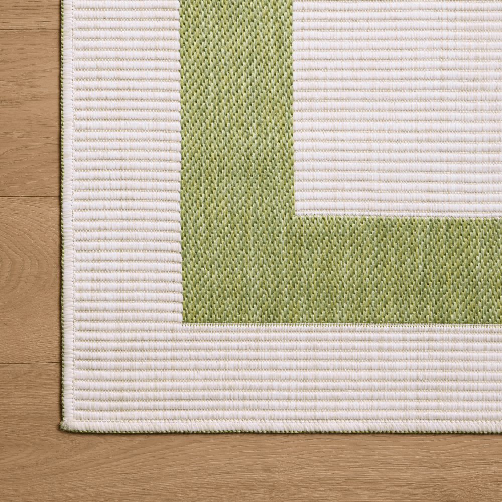 Easton Indoor/Outdoor Green/Ivory Rug Area Rug