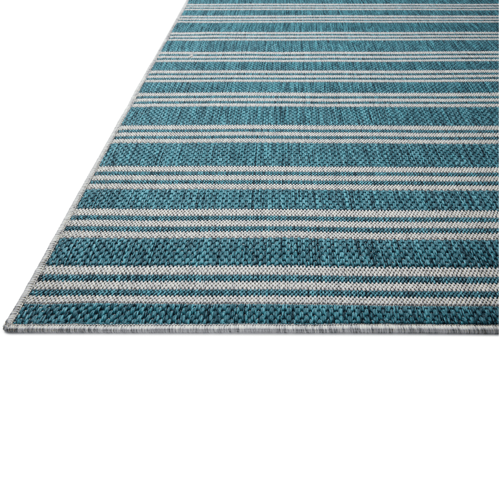 Easton Indoor/Outdoor Teal/Fog Rug Outdoor Rugs