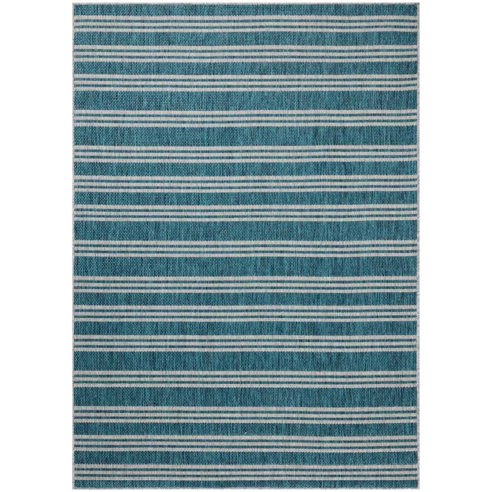 Easton Indoor/Outdoor Teal/Fog Rug Outdoor Rugs ESTNESN-04TEFG2339 885369806155