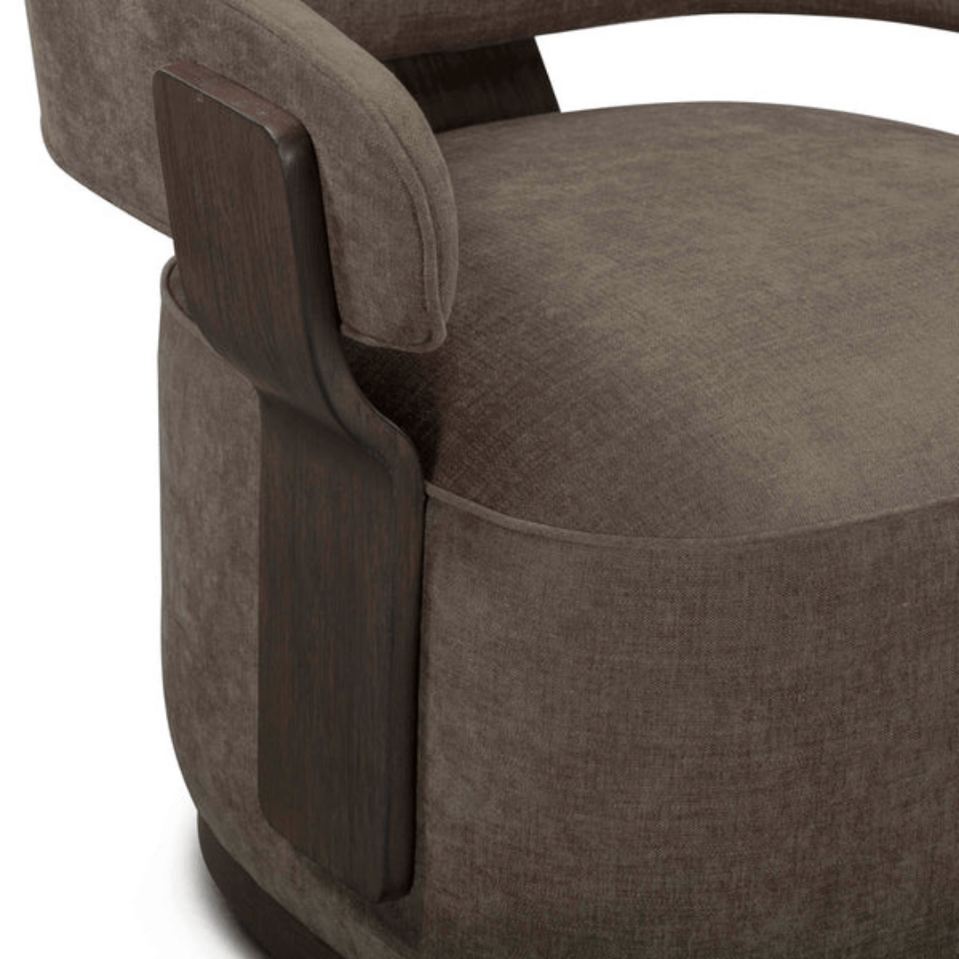 Ellery Linen Chenille Swivel Accent Chair Occasional + Accent Chairs