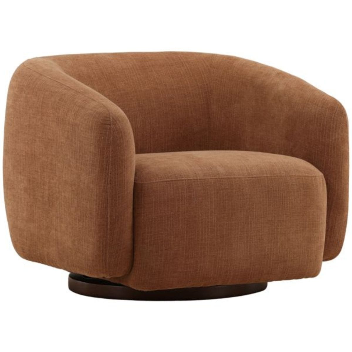 Fawn Swivel Chair Occasional + Accent Chairs DOV86019-RUST