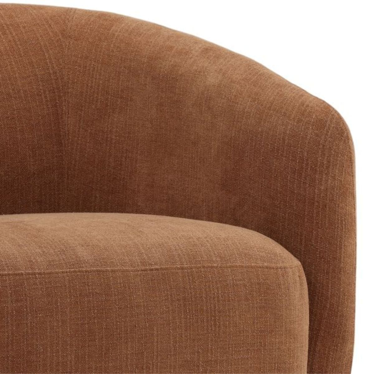 Fawn Swivel Chair Occasional + Accent Chairs DOV86019-RUST