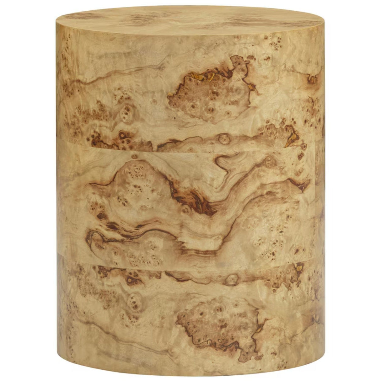 Figaro Natural Burl Drum Side Table Side Table TOV-OC54473