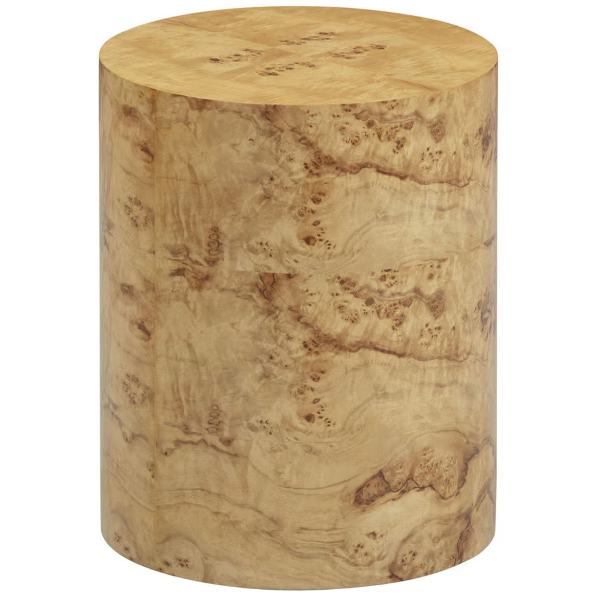 Figaro Natural Burl Drum Side Table Side Table TOV-OC54473