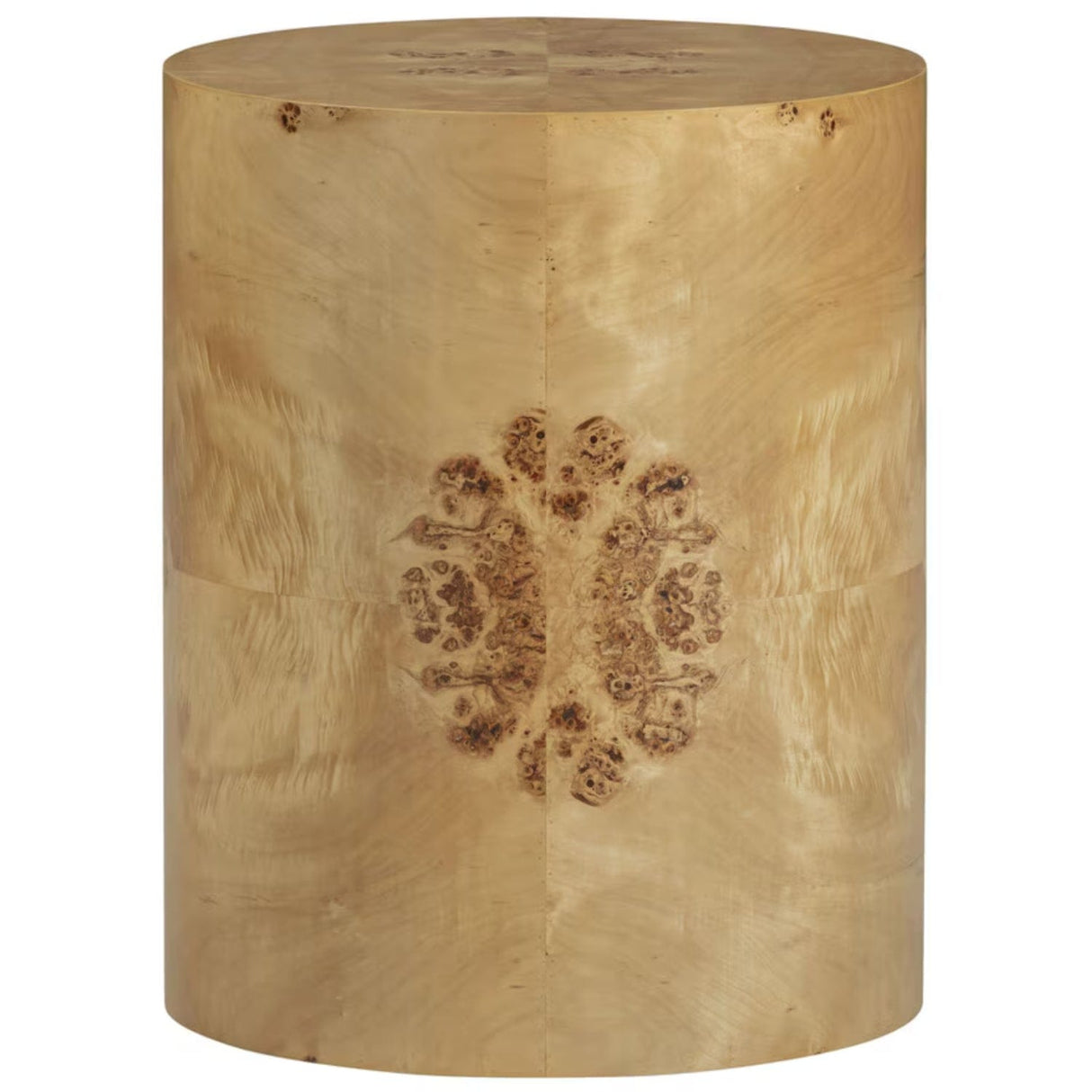 Figaro Natural Burl Drum Side Table Side Table TOV-OC54473