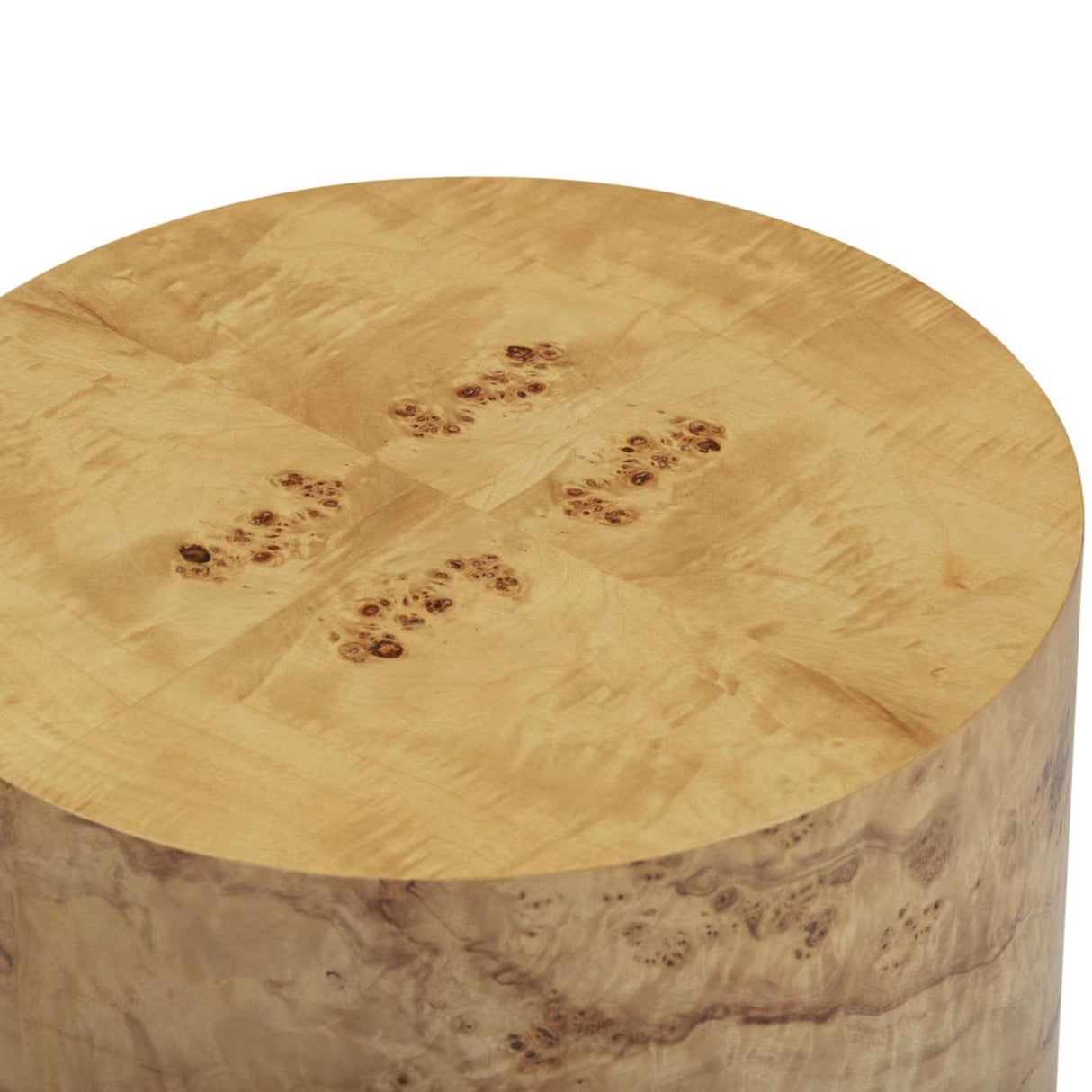 Figaro Natural Burl Drum Side Table Side Table TOV-OC54473
