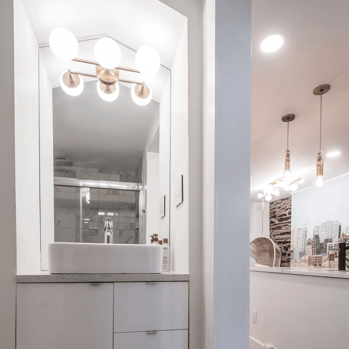 Fleming 3 Light Wall Sconce Sconces 4743-AGB 806134797683