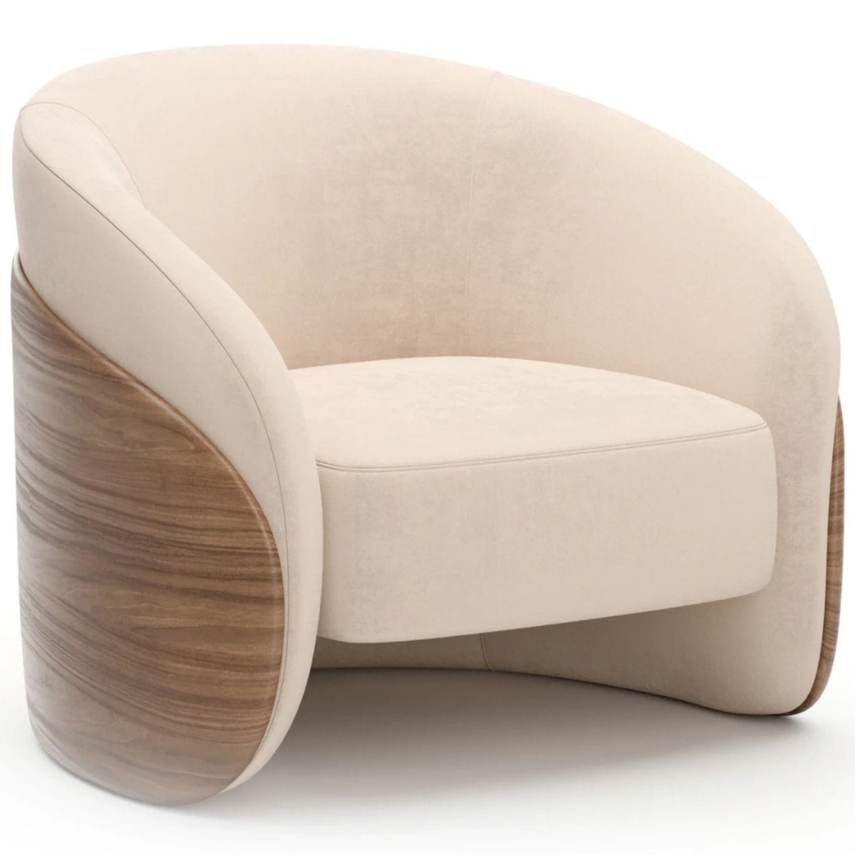 Fleur Wood Back Lounge Chair Occasional + Accent Chairs UPH-425V-134-A 662896062007