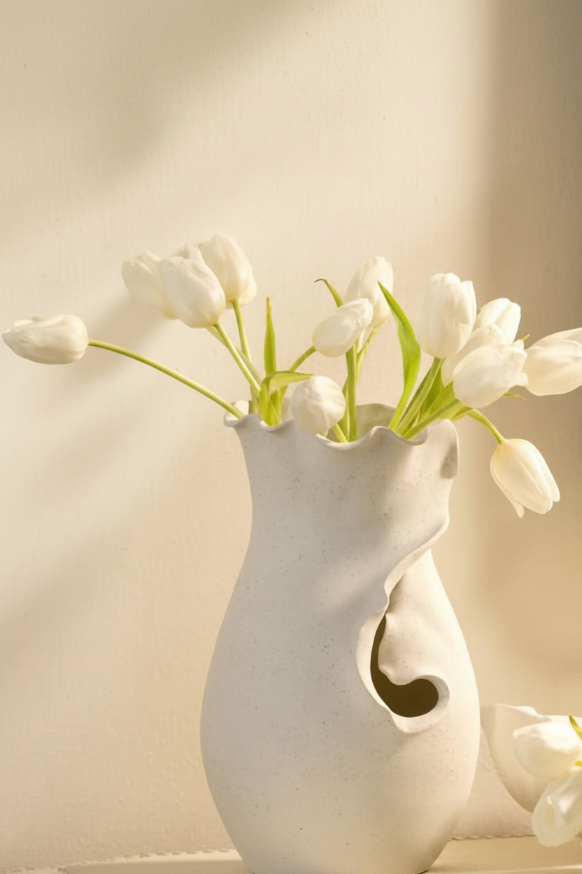 Flutter Vessel Vases + Urns 7FLUTT-VEWH