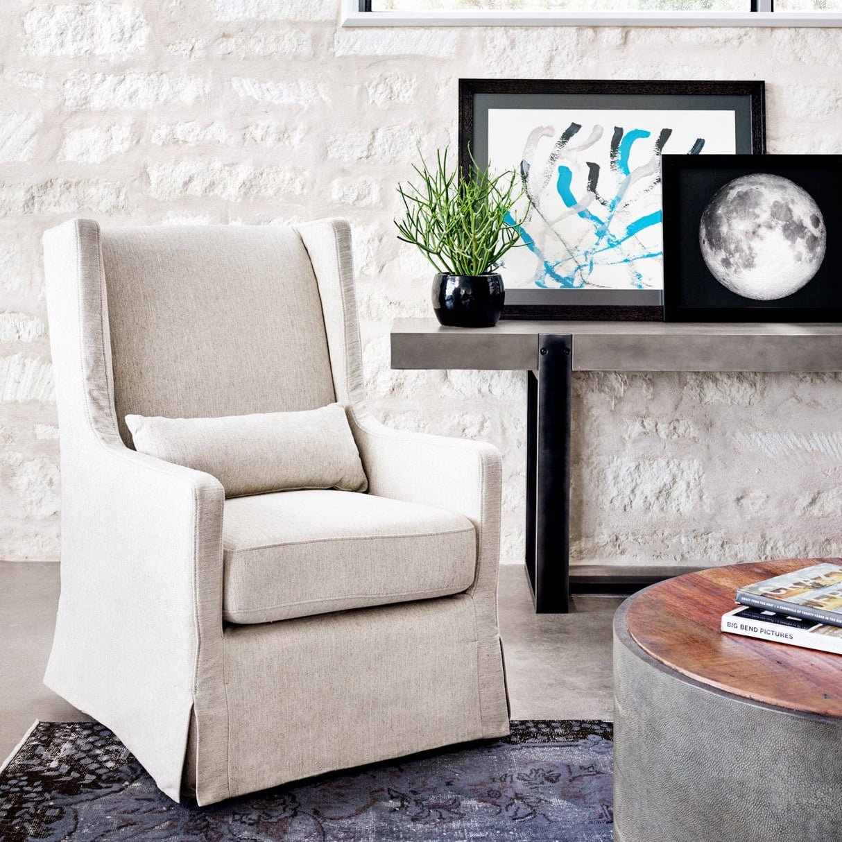 Four Hands Crosby Round Coffee Table Coffee Tables