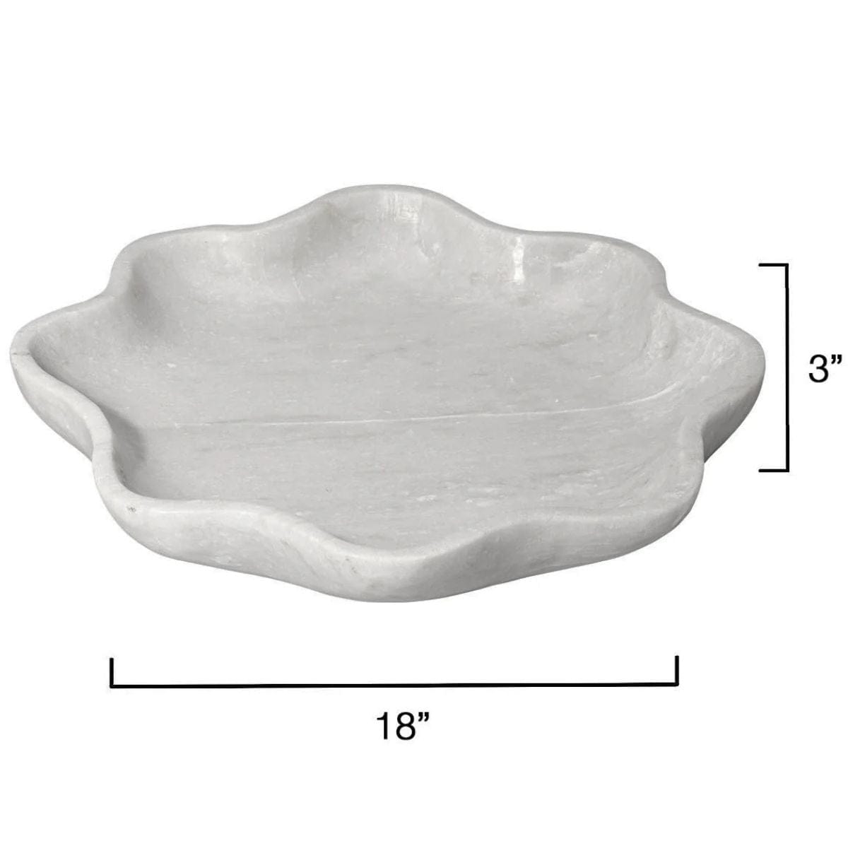 Frill Marble Bowl Centerpiece + Accent Bowls 7FRIL-BOWH 688933041682