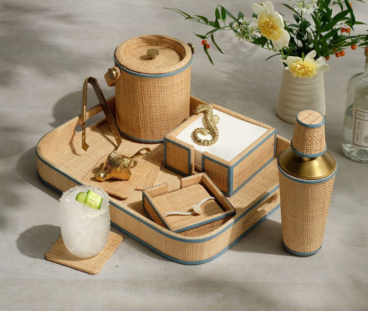 Gable Cocktail Napkin Tray (Pack of 2) Ice Buckets + Bar Sets