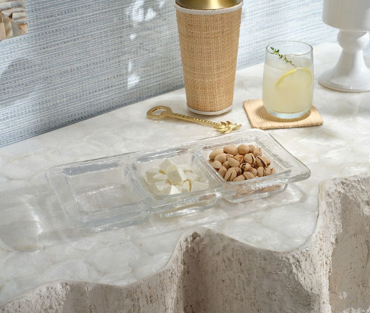 Gable Cocktail Shaker Ice Buckets + Bar Sets