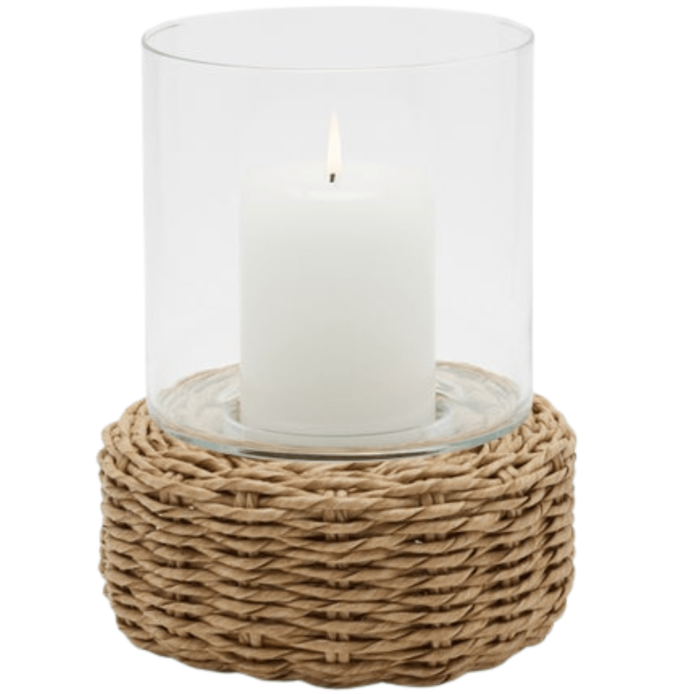 Gela Hurricane (Set of 2) Candle Holders 06GELA-NAT-SMHC