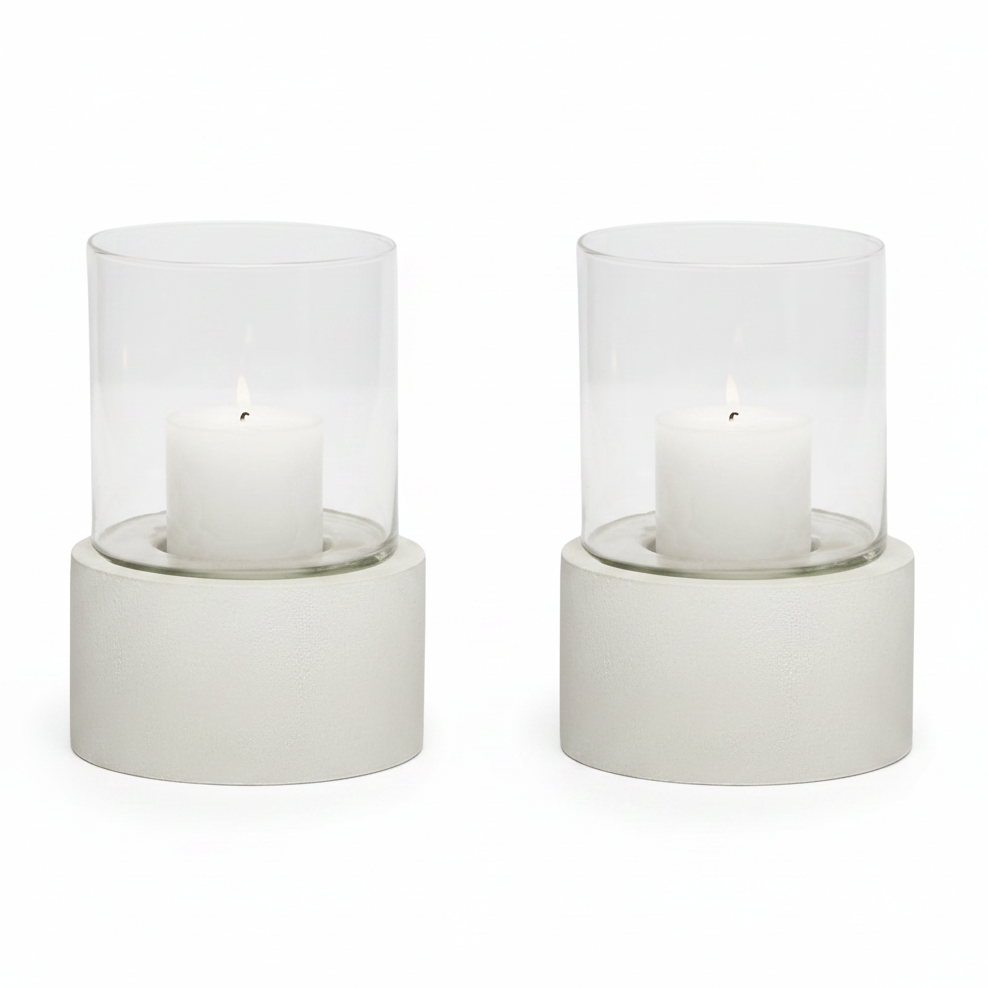 Girona Hurricane (Set of 2) Candle Holders 06GIRO-BN-SMHC
