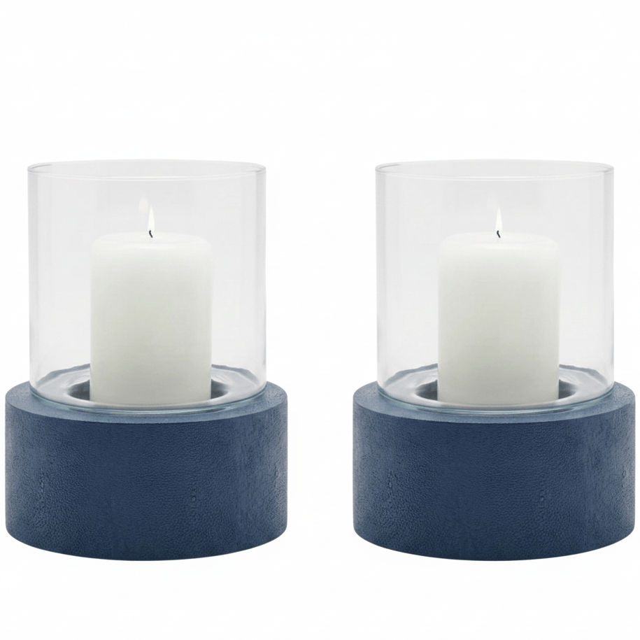 Girona Hurricane Set Candleholders 06GIRO-NVY-LGHC