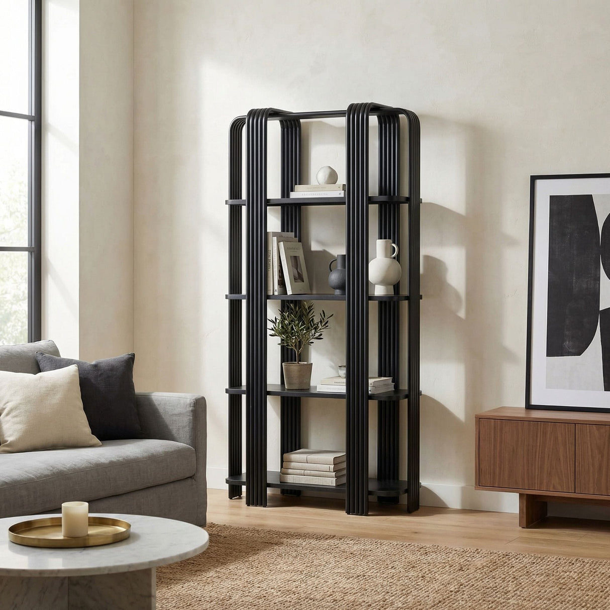 Giza Bookcase Bookcases, Tall Cabinets + Shelving GBCS266MTB 00842449138049