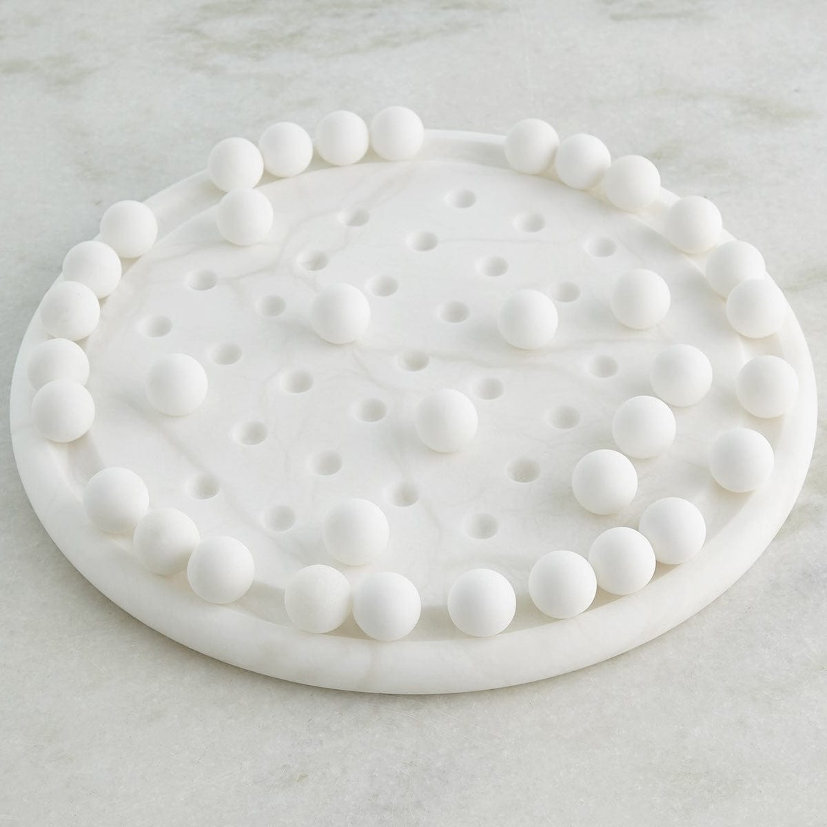 Global Views Alabaster Solitaire Game Set Alabaster Game