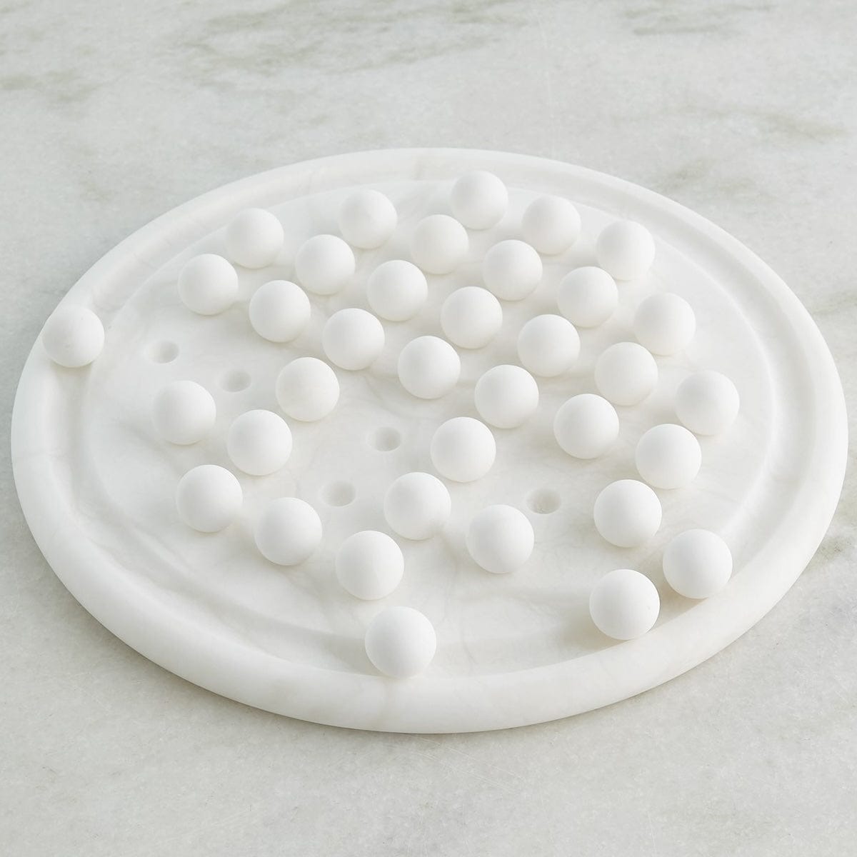 Global Views Alabaster Solitaire Game Set Alabaster Game