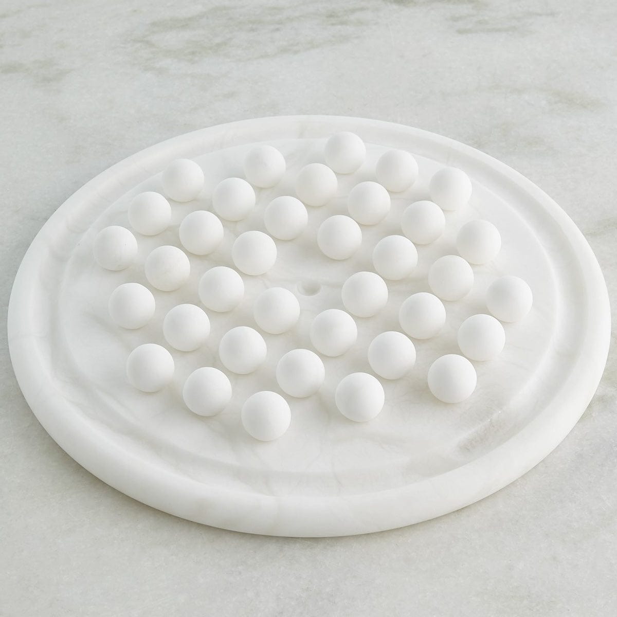 Global Views Alabaster Solitaire Game Set Alabaster Game