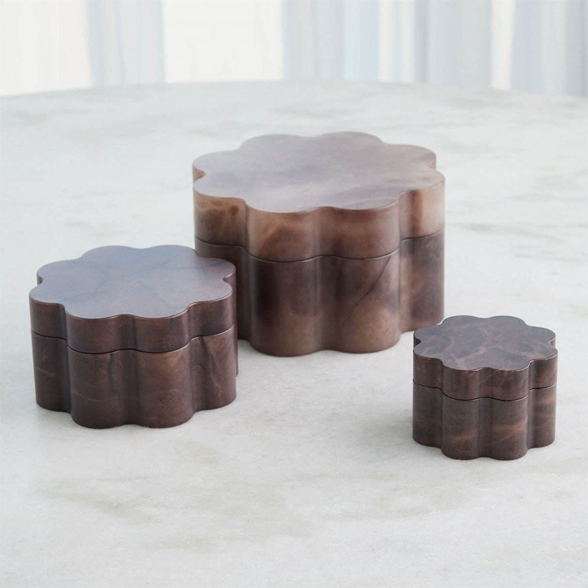 Global Views Cumulus Alabaster Boxes Boxes