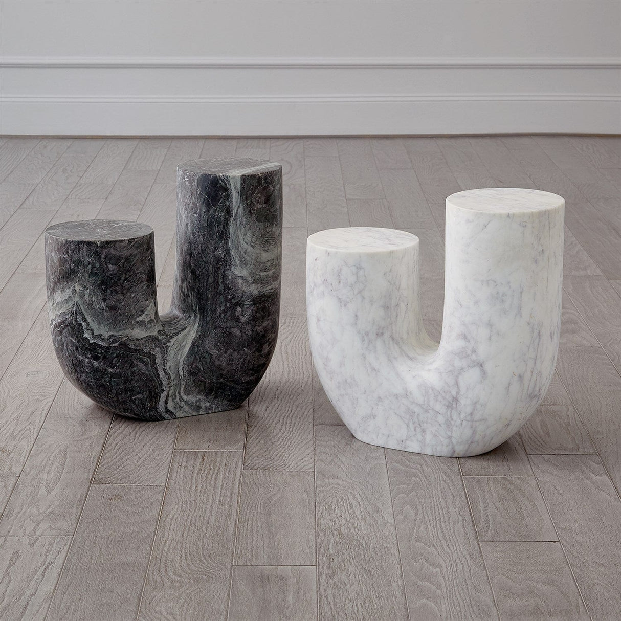 Global Views Marble Tube Table Side Tables