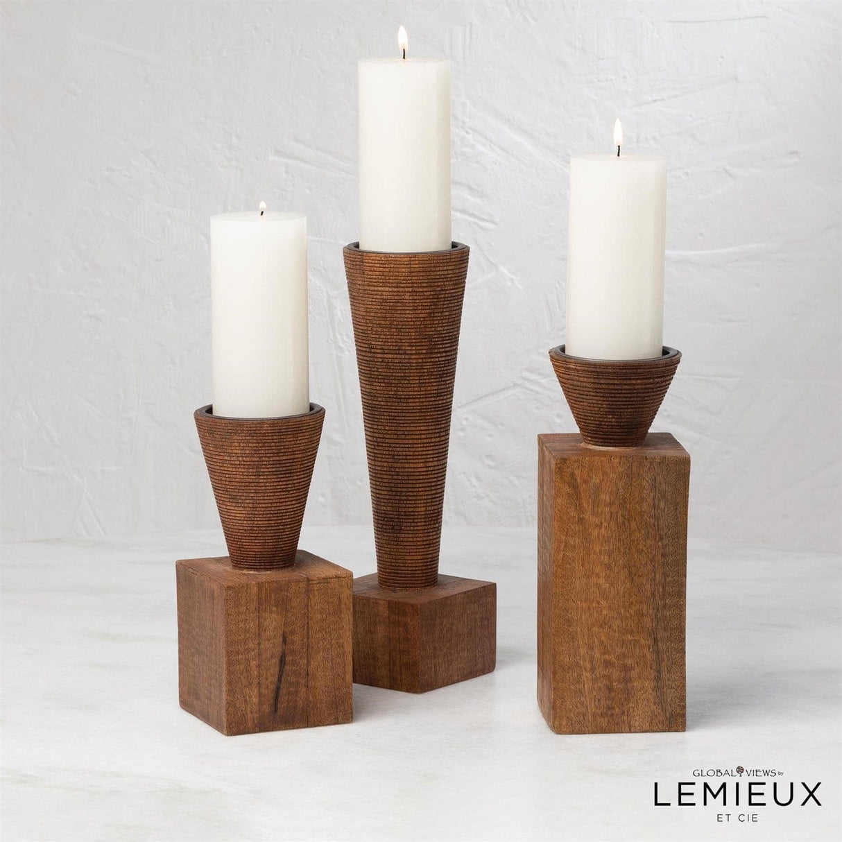 Global Views Turcan Pillar Holder Candleholders