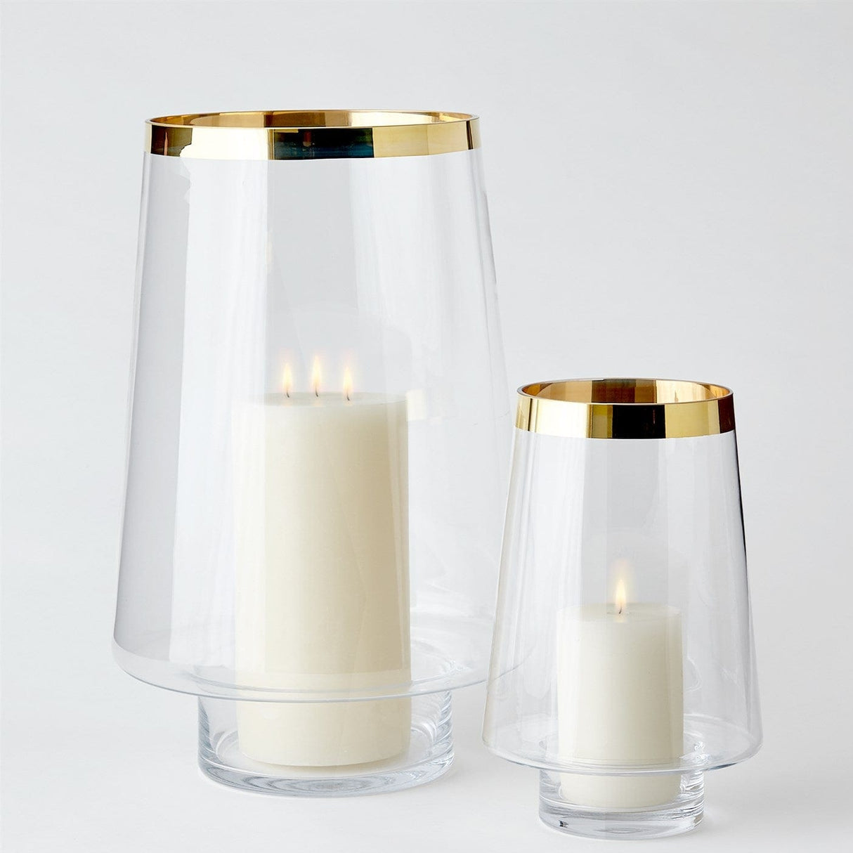 Gold Banded Hurricane Decorative Objects