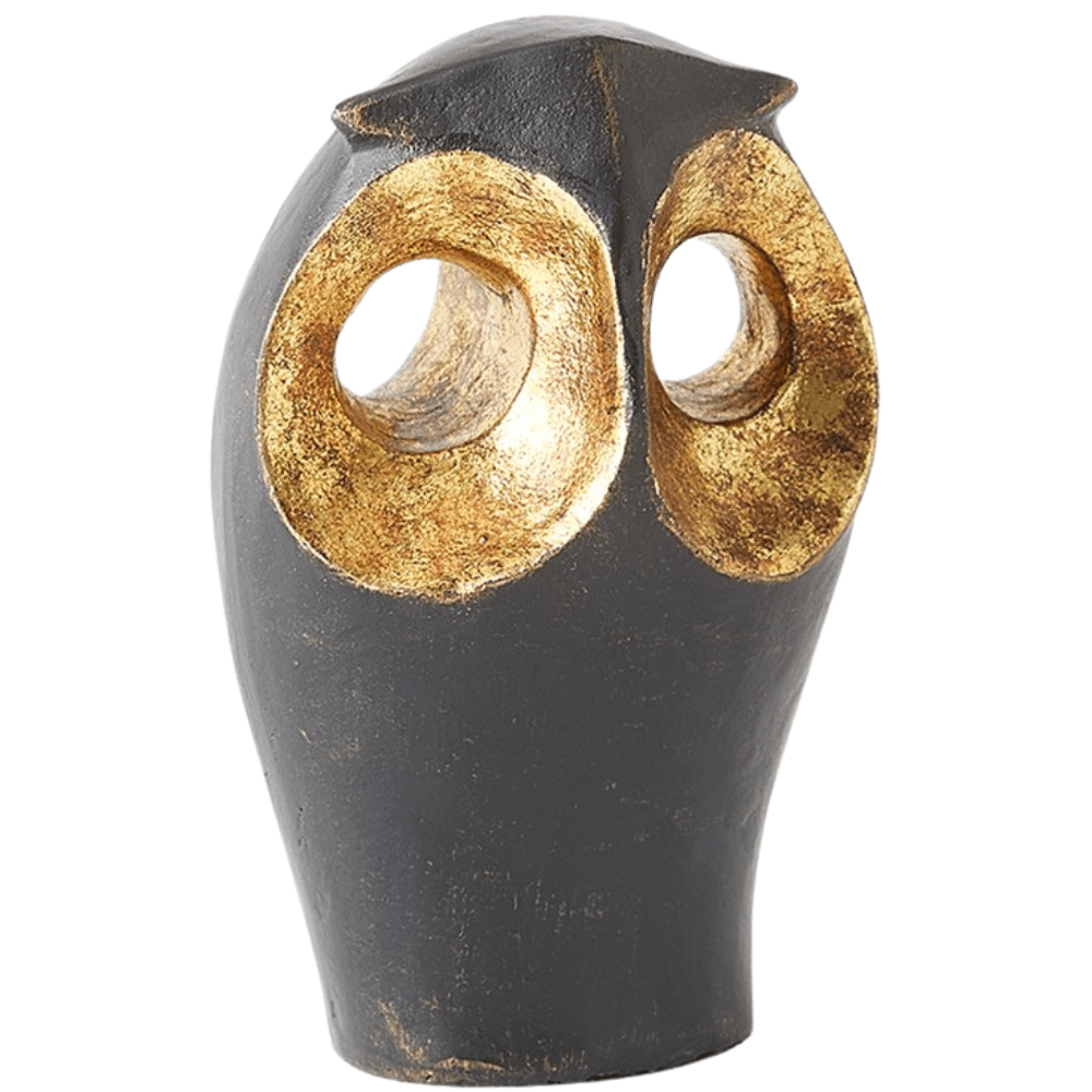 Gold Leafed Owls Decorative Object