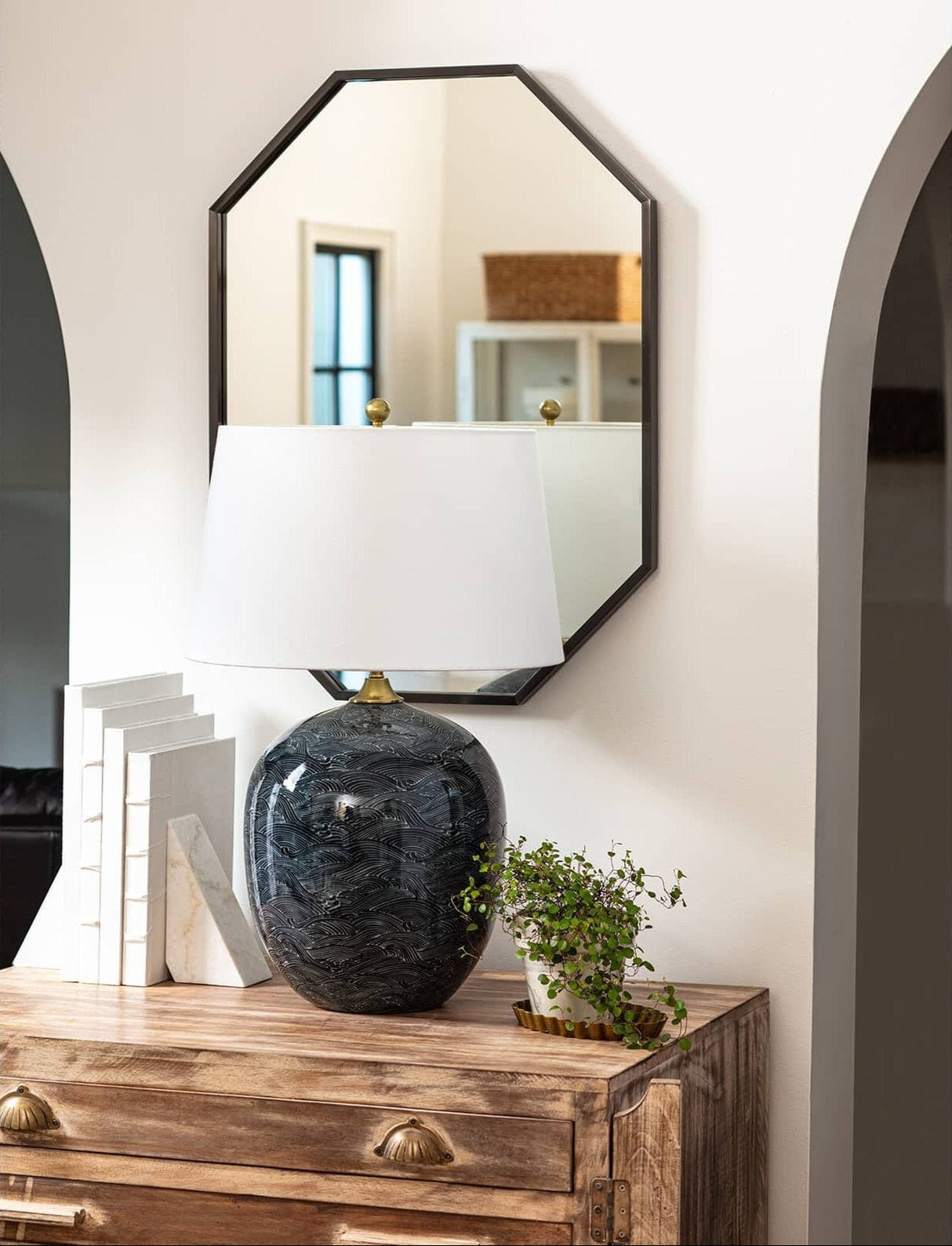 Harbor Ceramic Table Lamp Lamp 13-1289BLK 844717093982