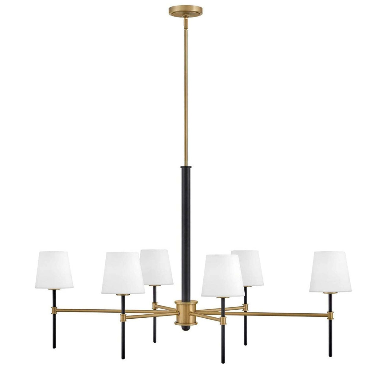 Hinkley Lighting Saunders 6 Light Linear Pendant Pendants hinkley-46955BK-LCB