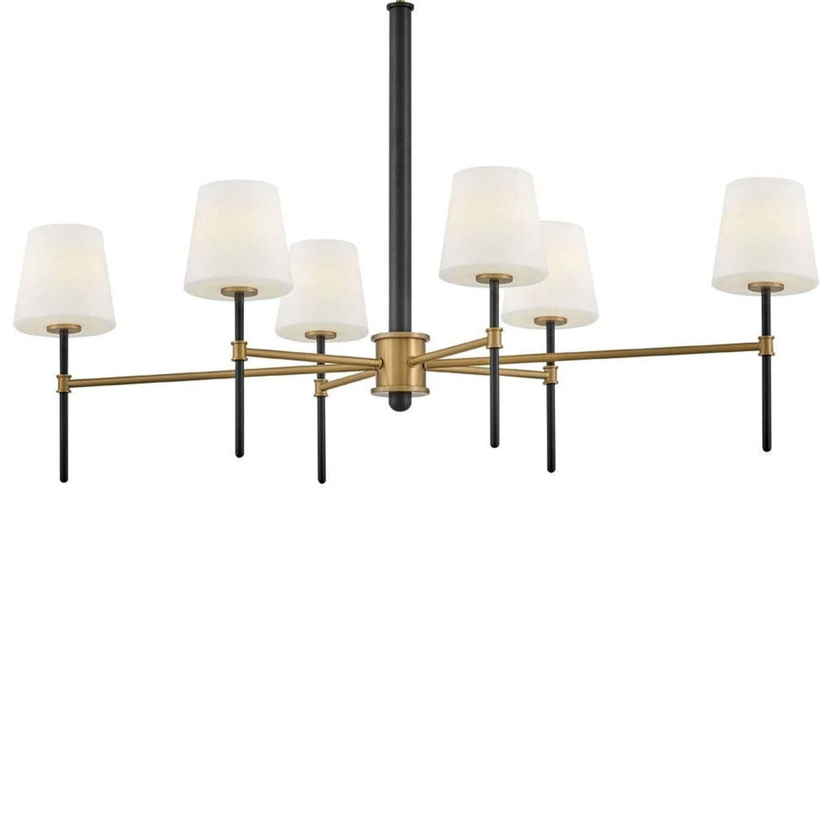Hinkley Lighting Saunders 6 Light Linear Pendant Pendants hinkley-46955BK-LCB