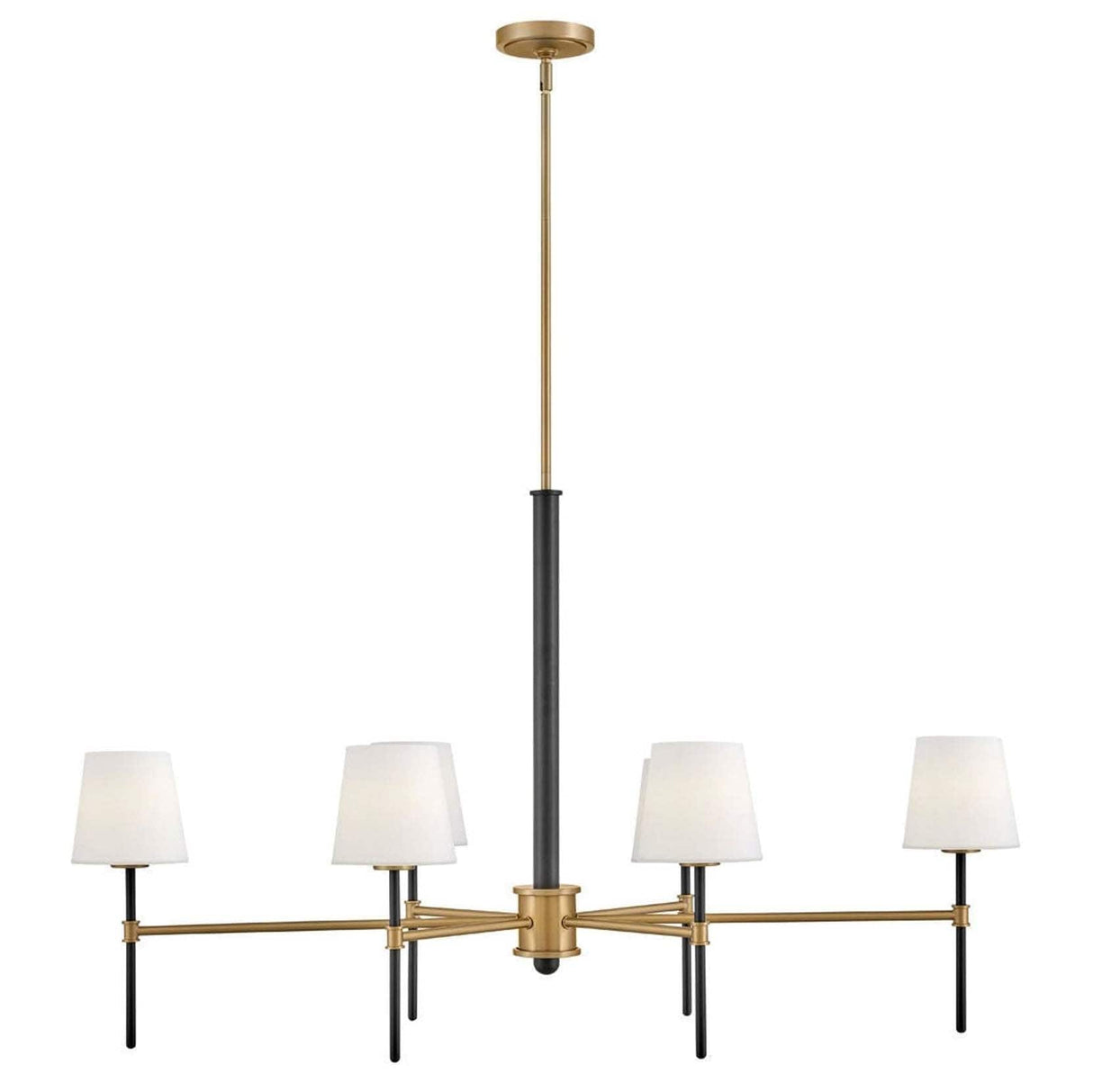 Hinkley Lighting Saunders 6 Light Linear Pendant Pendants hinkley-46955BK-LCB