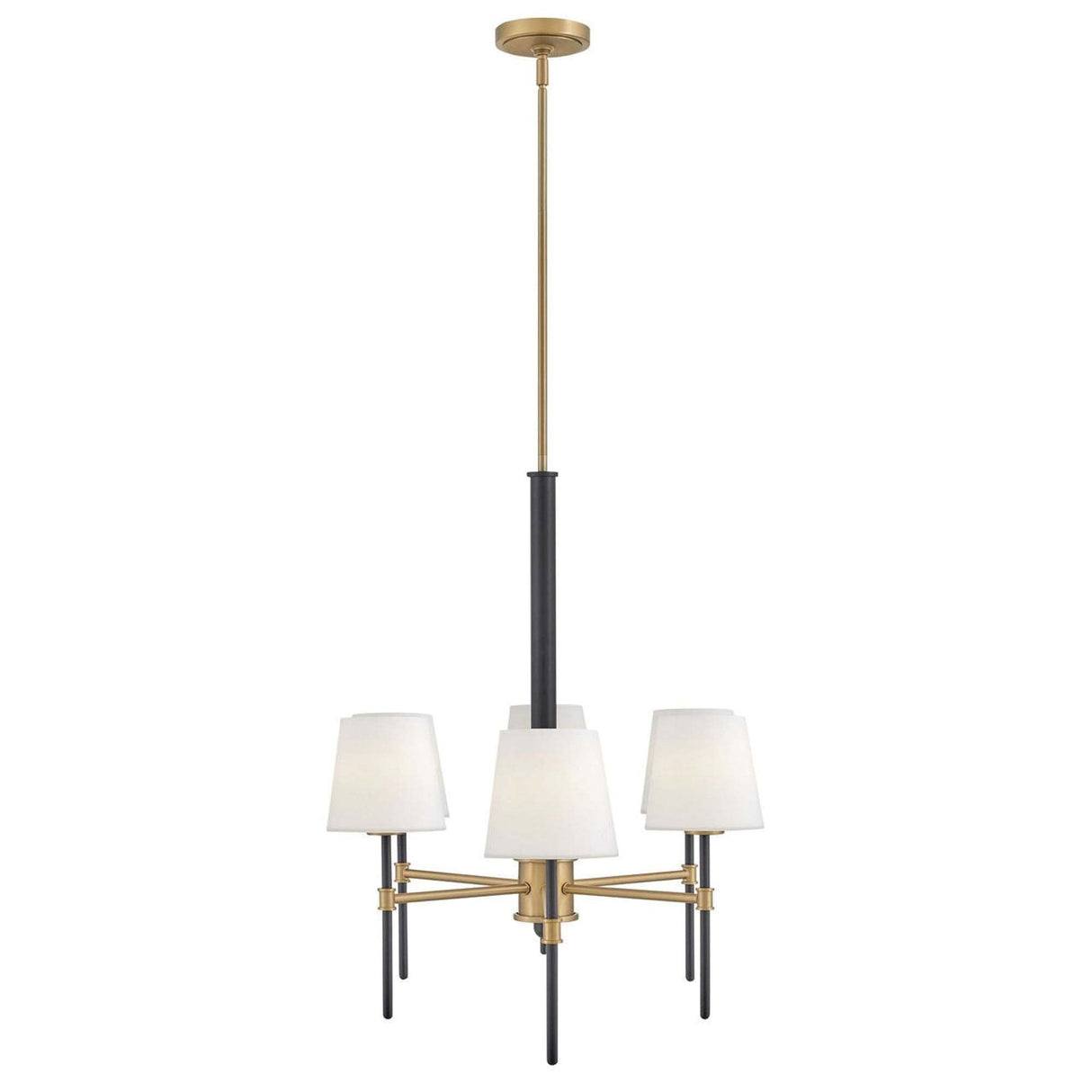 Hinkley Lighting Saunders 6 Light Linear Pendant Pendants hinkley-46955BK-LCB