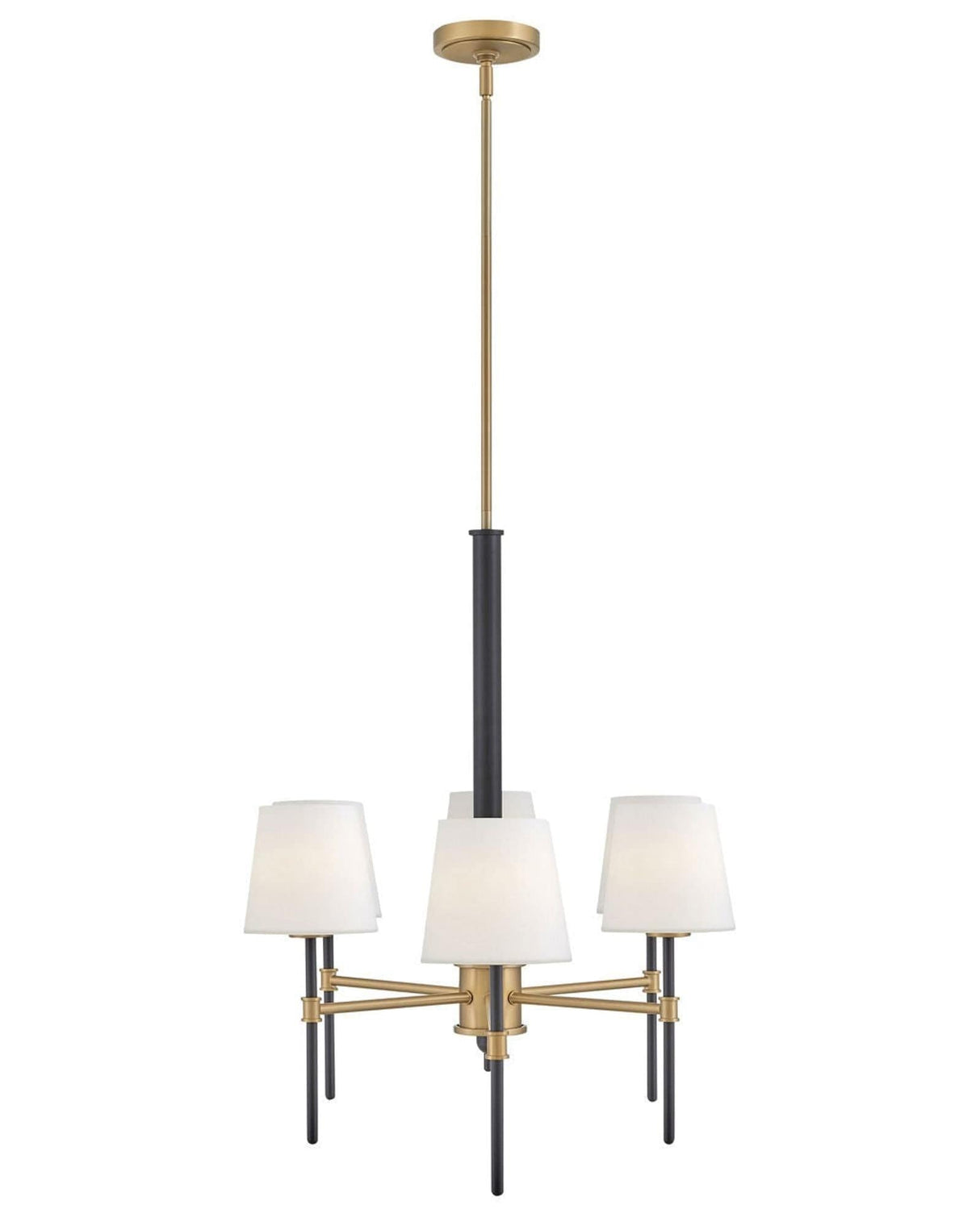 Hinkley Lighting Saunders 6 Light Linear Pendant Pendants hinkley-46955BK-LCB