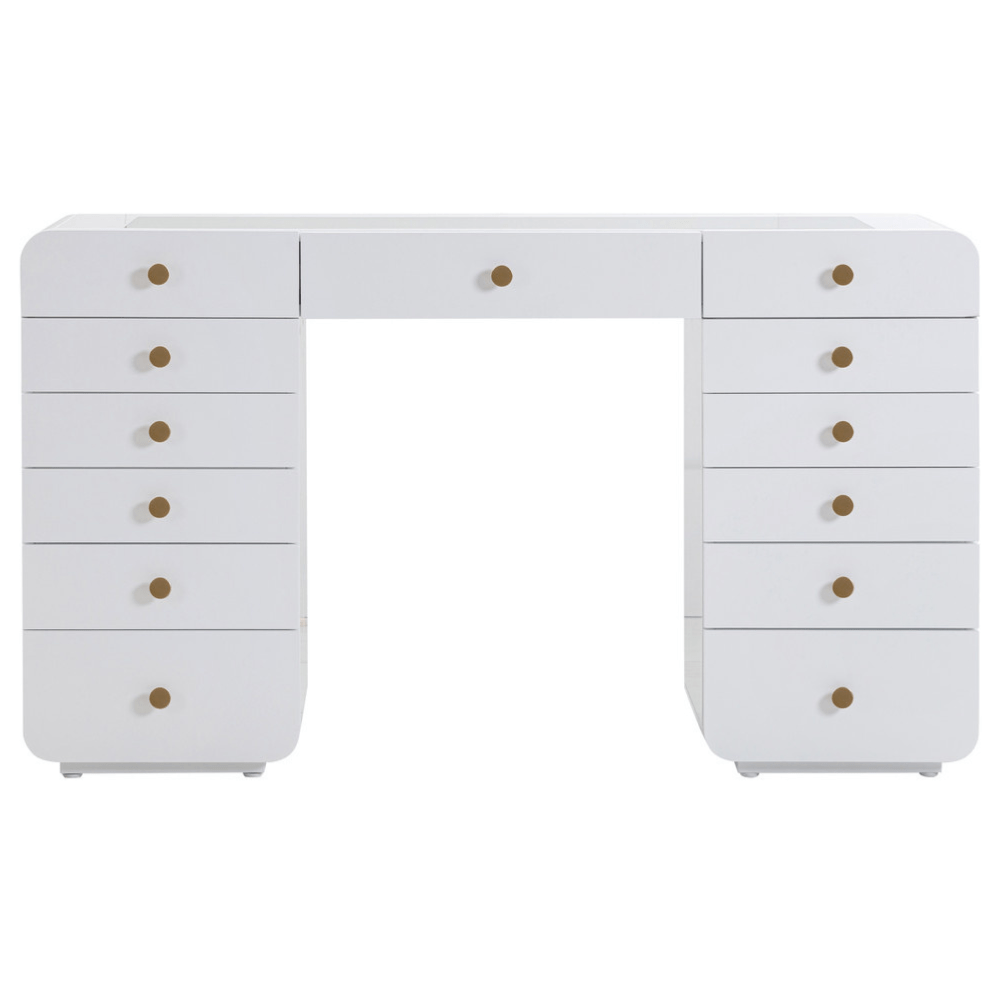 Hollywood White Vanity Desk Vanity Desk TOV-H54352-D