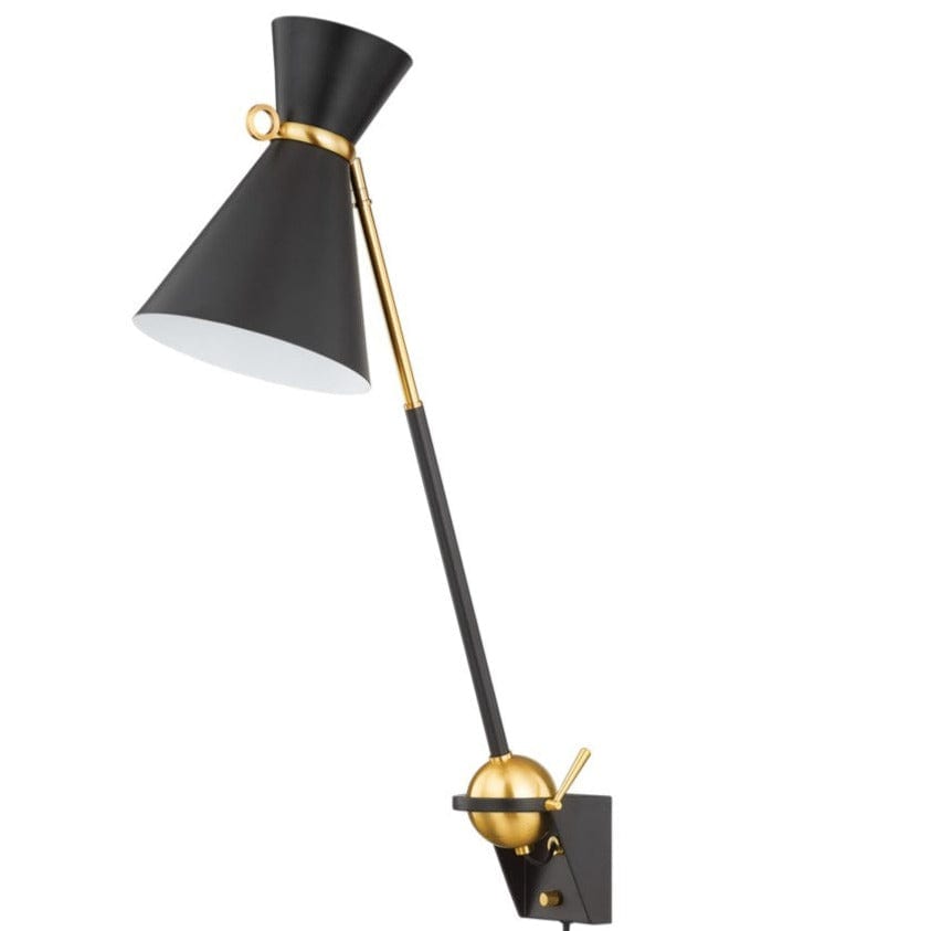 Hudson Valley Winsted Plug-In Sconce Wall Sconces hudson-valley-3530-AGB/SBK 806134141943