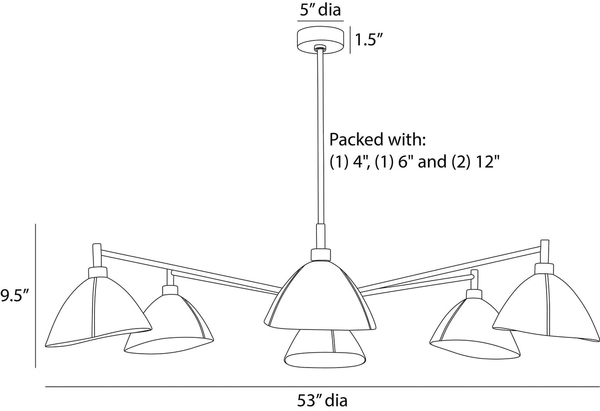 Inlet Chandelier Chandelier DLC36 796505727053
