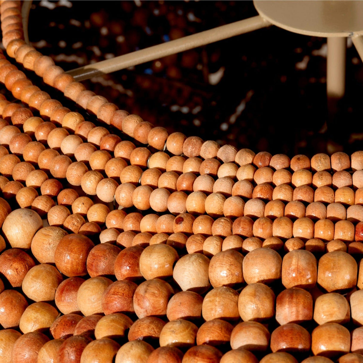 Jamie Young Co. Clamshell Chandelier Wooden Bead Chandelier