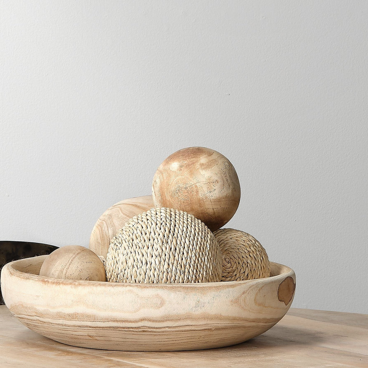 Jamie Young Co. Laurel Wooden Bowl Decor jamie-young-7LAUR-LGWD 688933030228