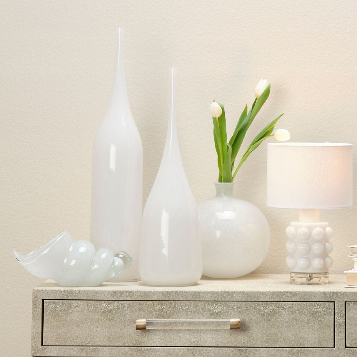 Jamie Young Co. Nymph Decorative Vases (Set of 3) Pillow & Decor jamie-young-7NYMP-VAWH 688933025569