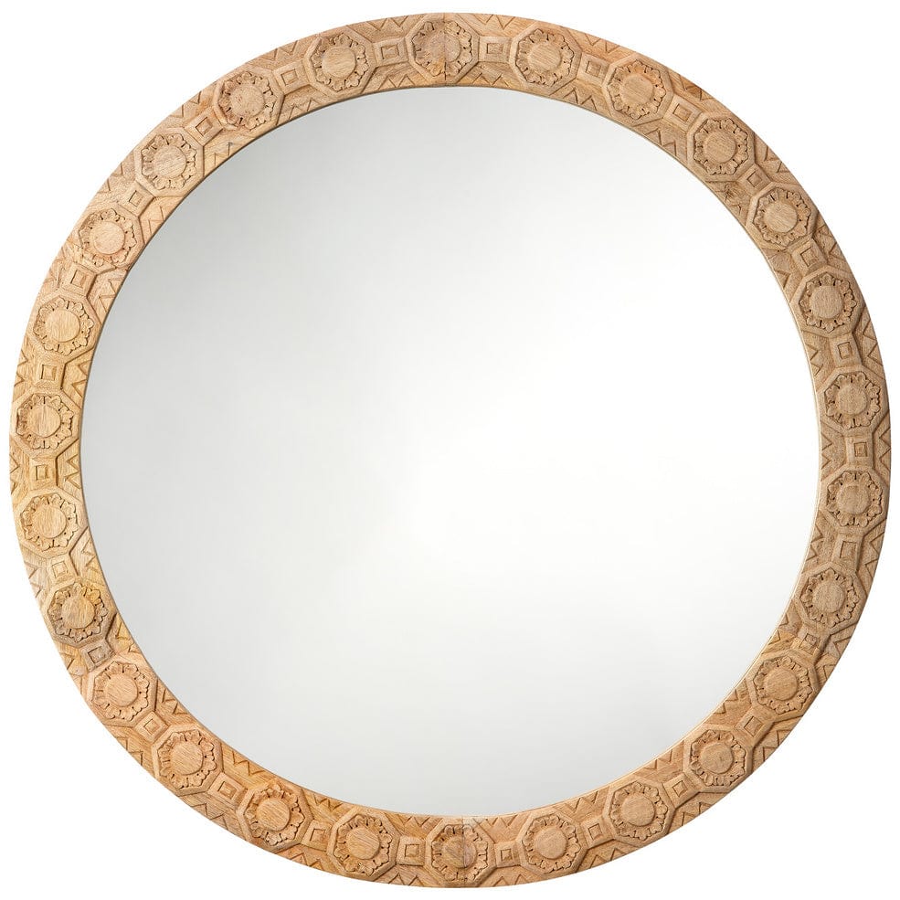Jamie Young Co. Relief Carved Round Mirror Mirrors jamie-young-6RELI-RNDNA 688933036664