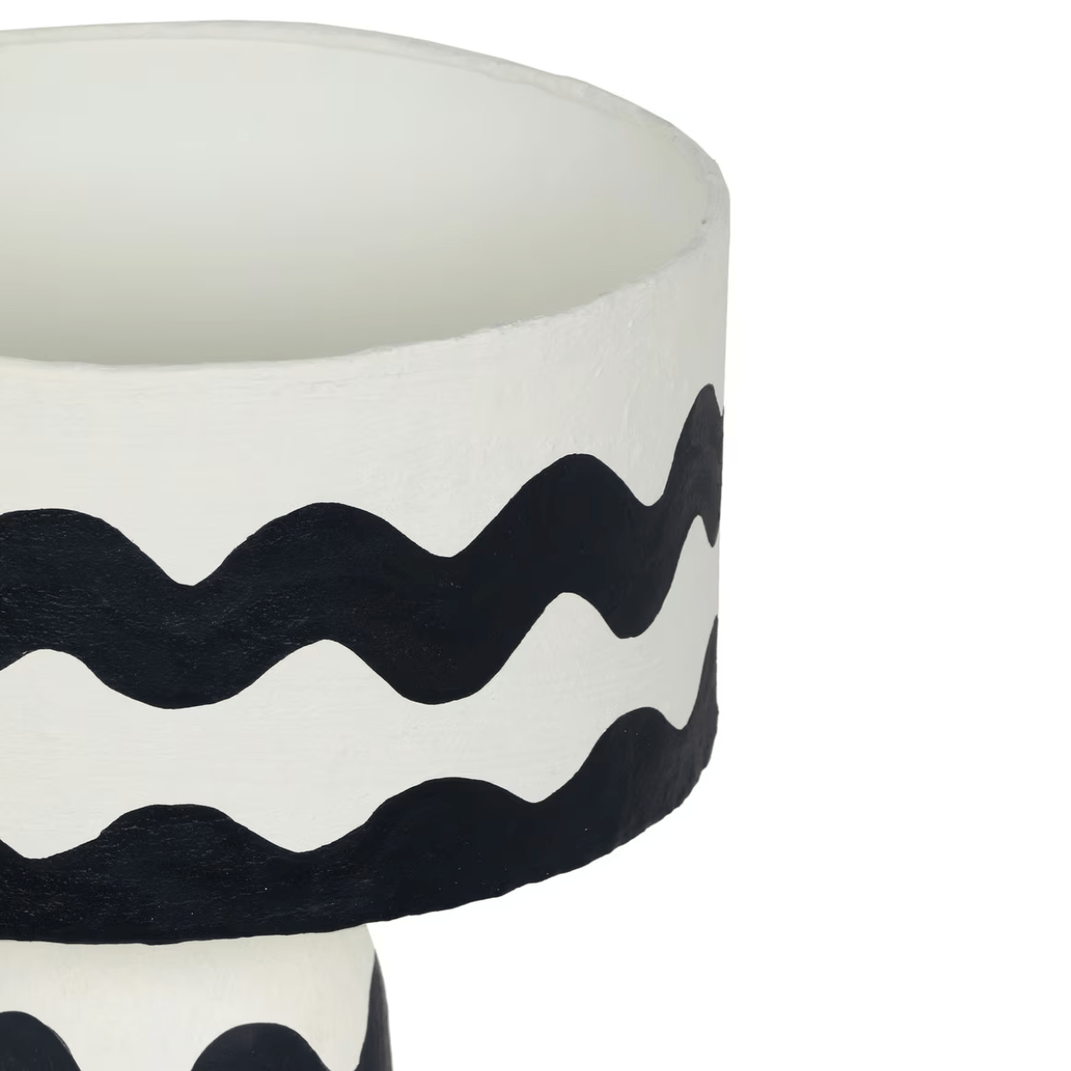 Jaxon Black Waves Papier Mache Table Lamp Table Lamps TOV-G18577