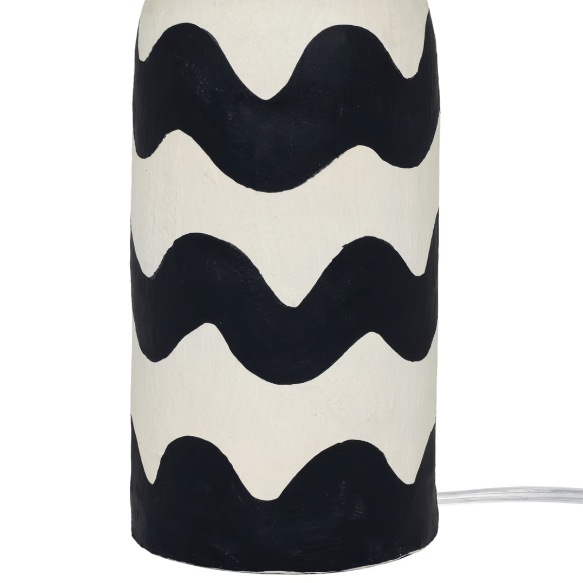 Jaxon Black Waves Papier Mache Table Lamp Table Lamps TOV-G18577