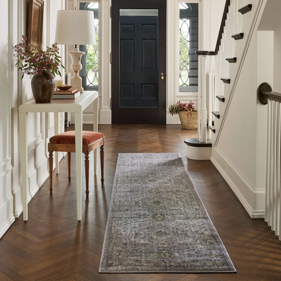 Jean Stoffer Bradbury Runner - Grey/Multi Rugs