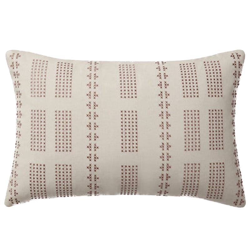 Jean Stoffer Pillow - Natural/Clay Pillows loloi-pjs0008-natural-1321-cover