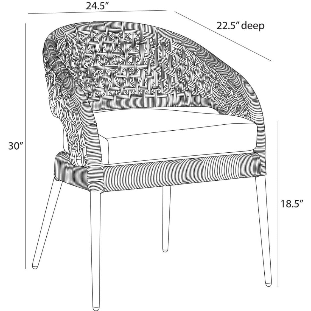 Juri Outdoor Dining Chair Outdoor Dining Chairs + Benches FRS26