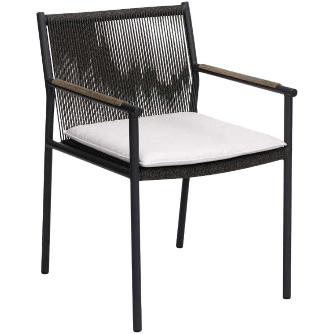 Kansas Outdoor Dining Chair Outdoor Dining Chairs + Benches FURKANSDNCHCHWGAL-WH