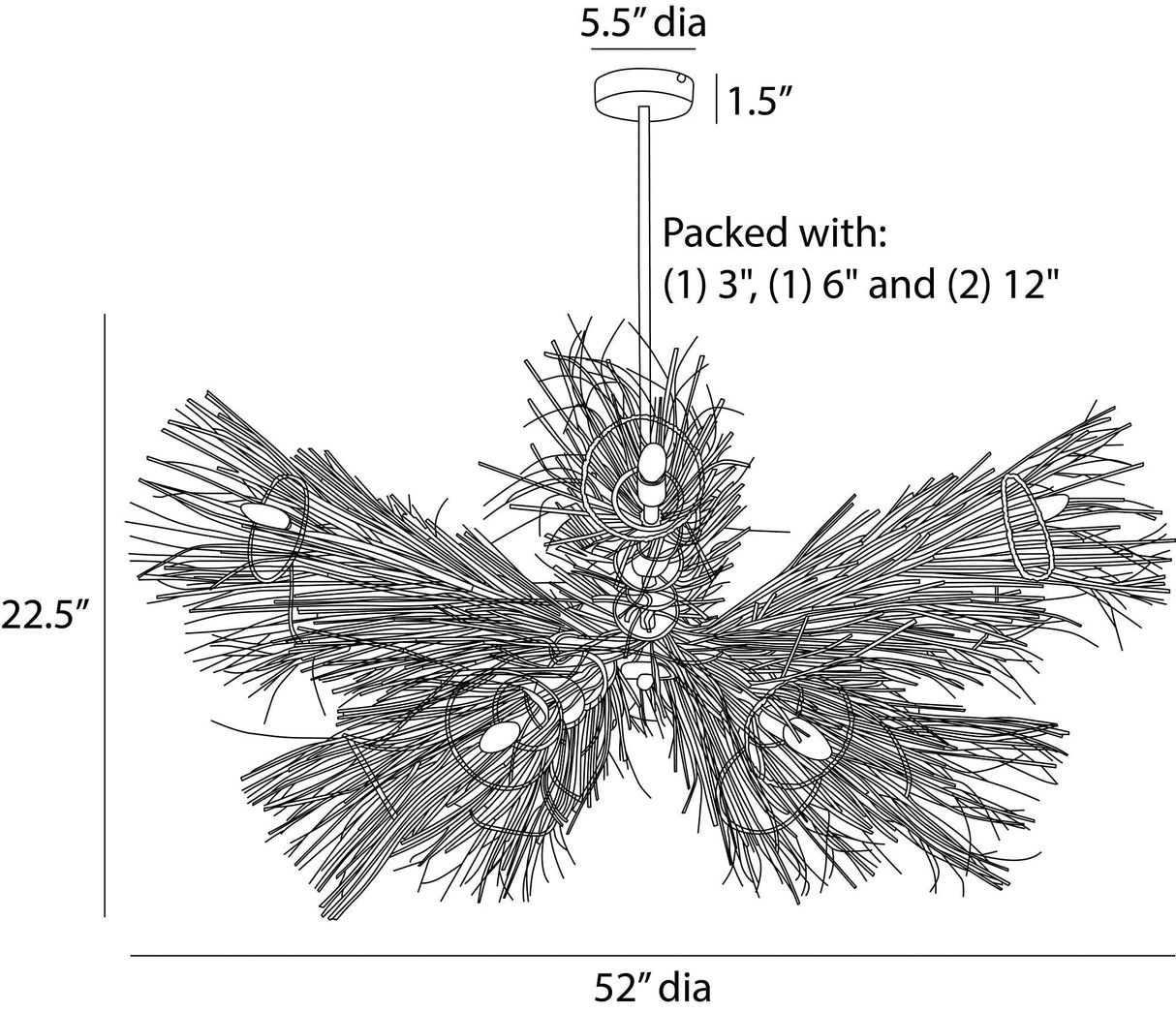 Kauai Chandelier Chandelier DLS15 796505726438