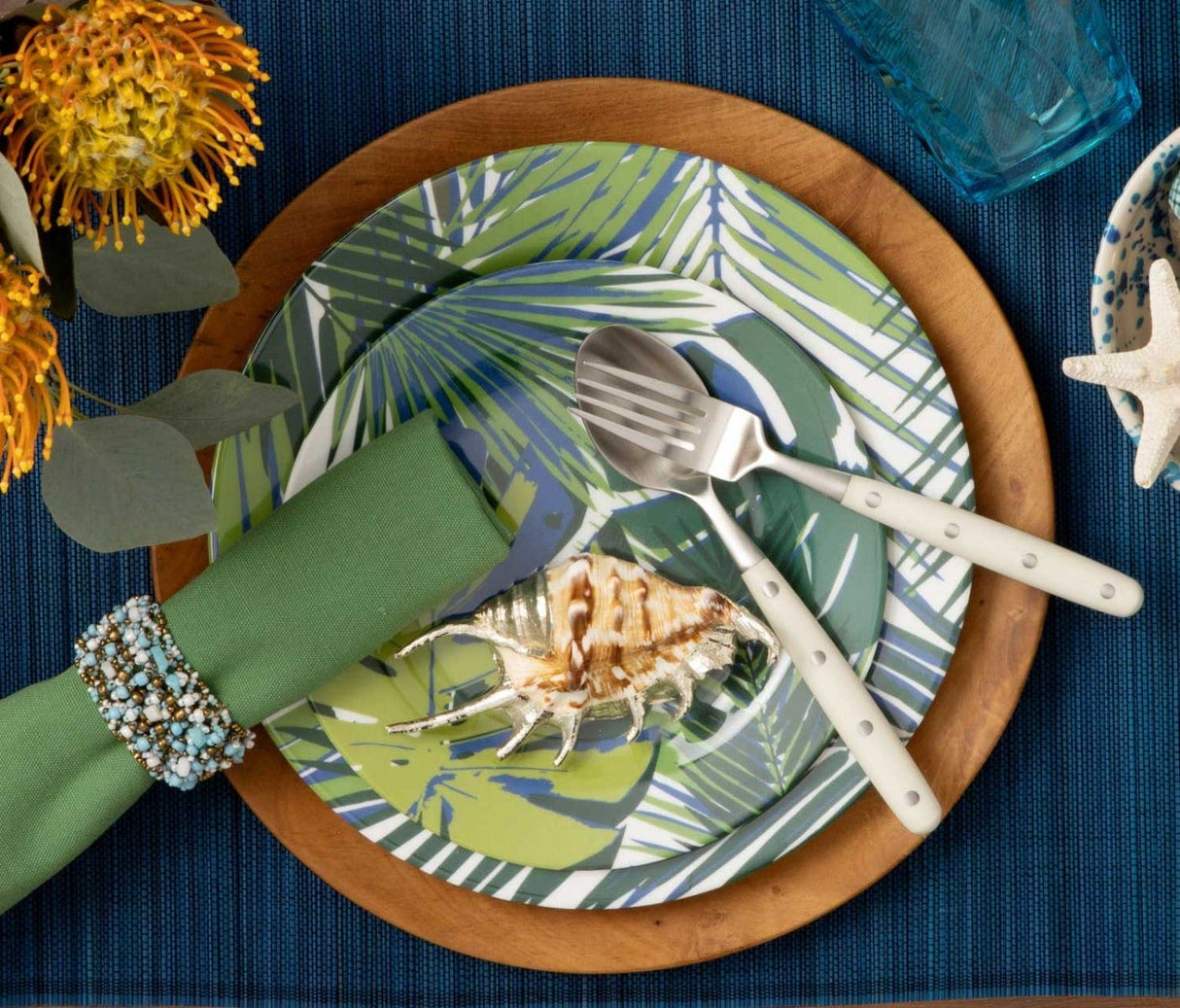 Kinsey Palm Leaf Dinnerware (Pack of 4) Dinnerware